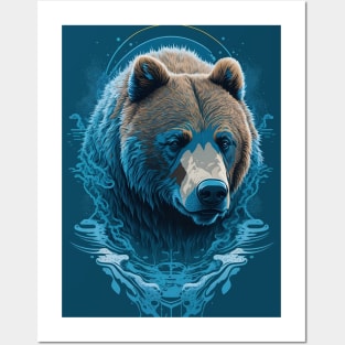 Grizzly bear Posters and Art